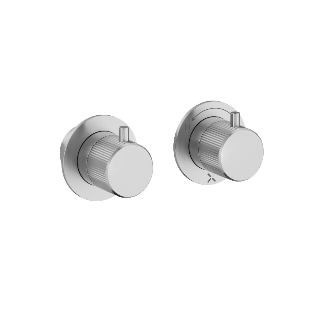Cutout image of Crosswater Module 3ONE6 Stainless Steel Dual Outlet Shower Valve